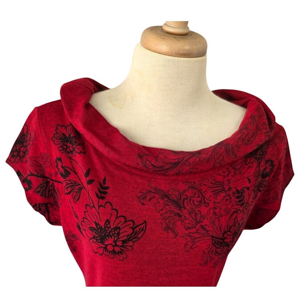 Jonathan Martin Y2k Raspberry Red Shift Dress Sz … - image 3